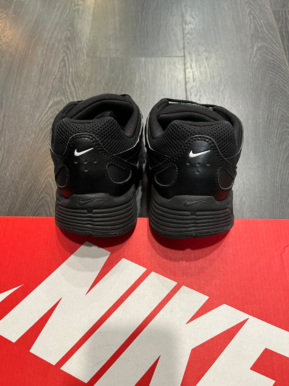 Nike P-6000 Black White Swoosh