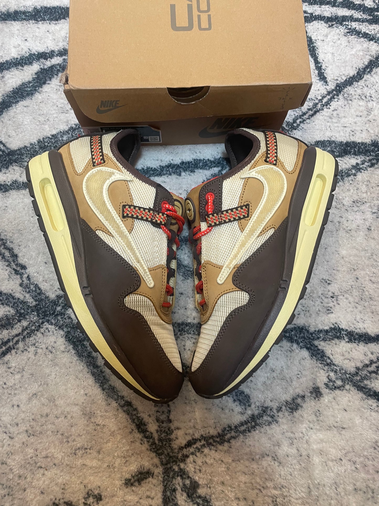 Nike Air Max 1 Travis Baroque Brown Og Box
