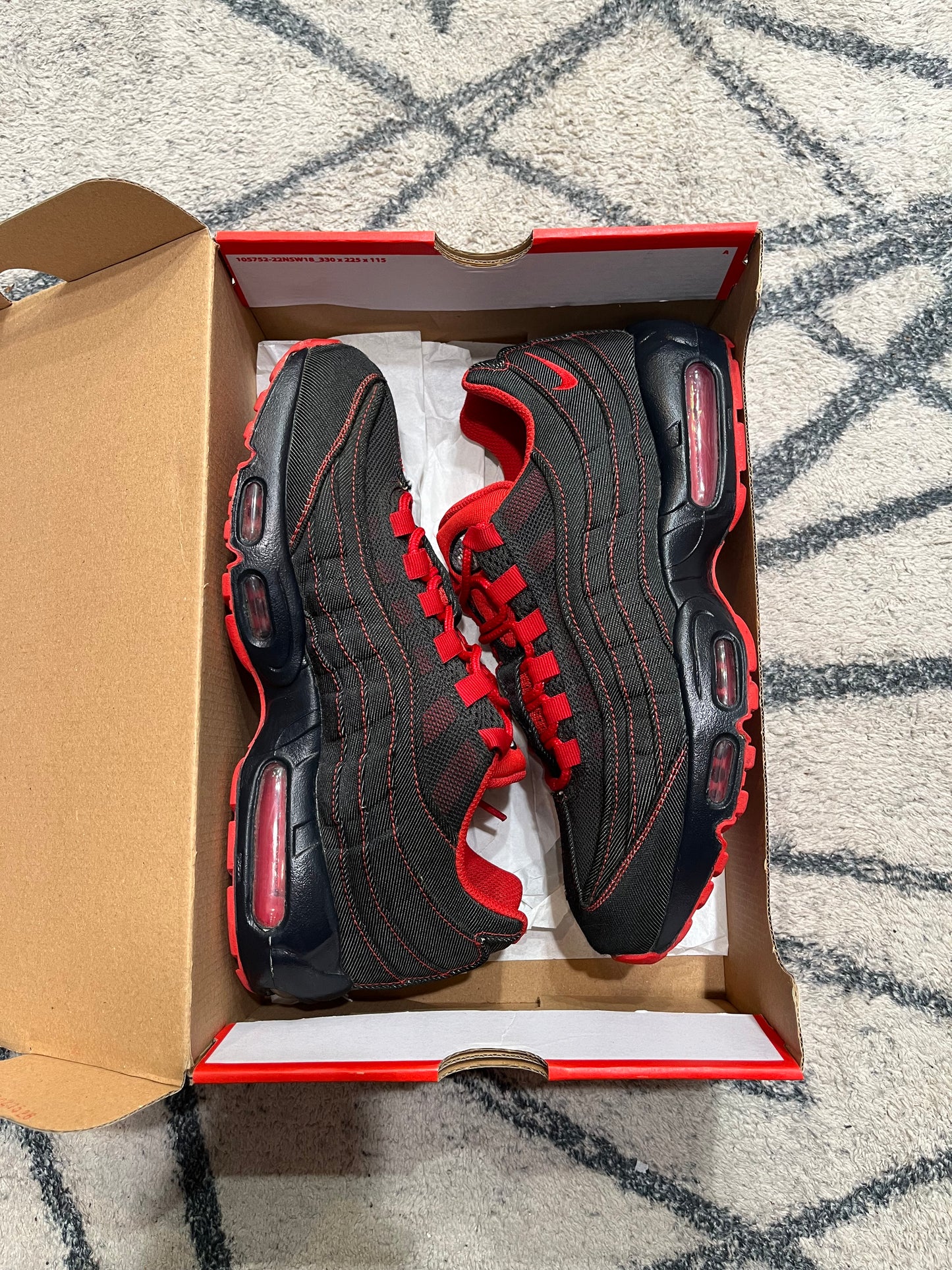 Nike Air Max 95 Black Red By You