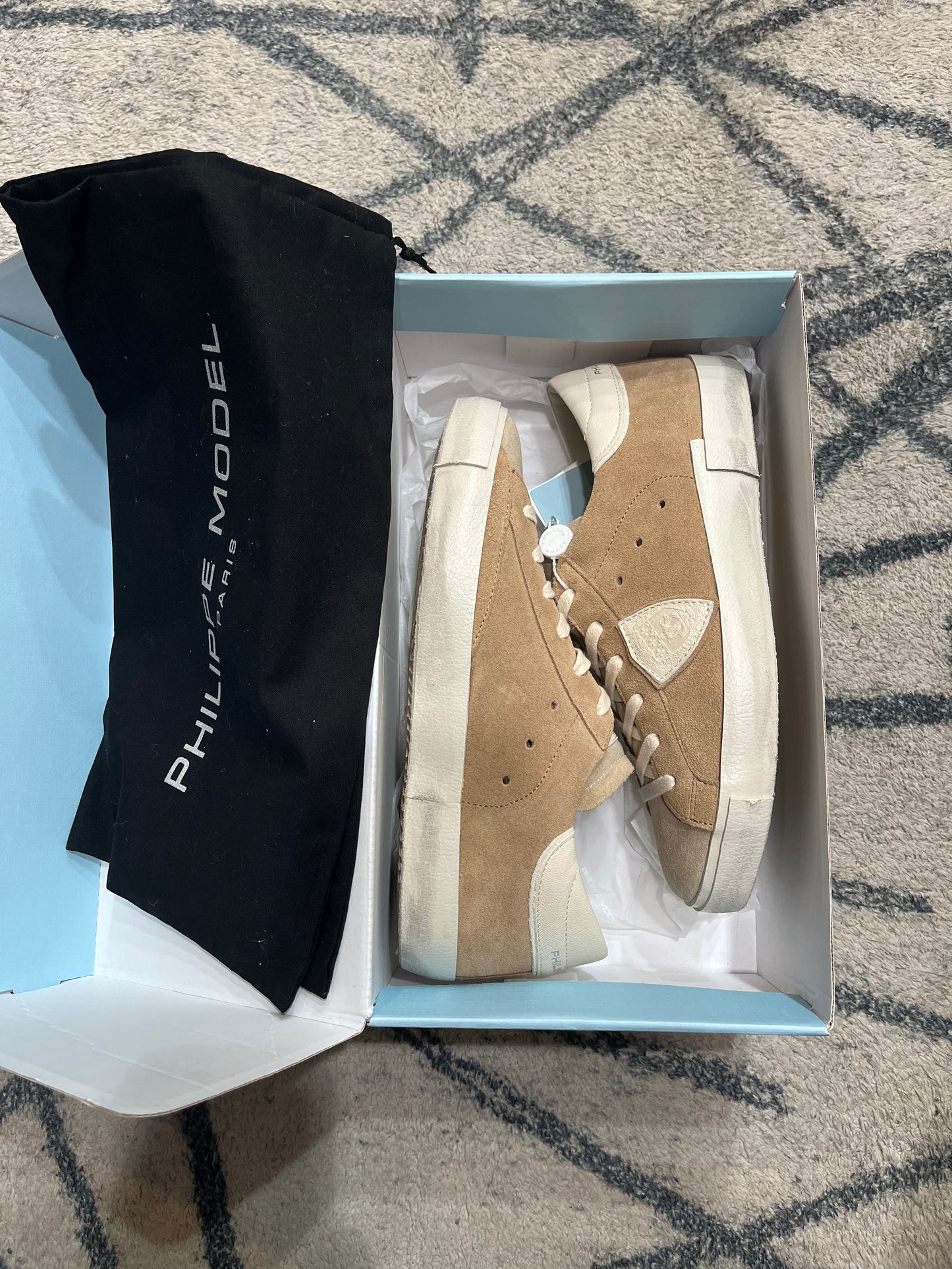 Philippe Model PRSX LOW MAN Cognac Beige