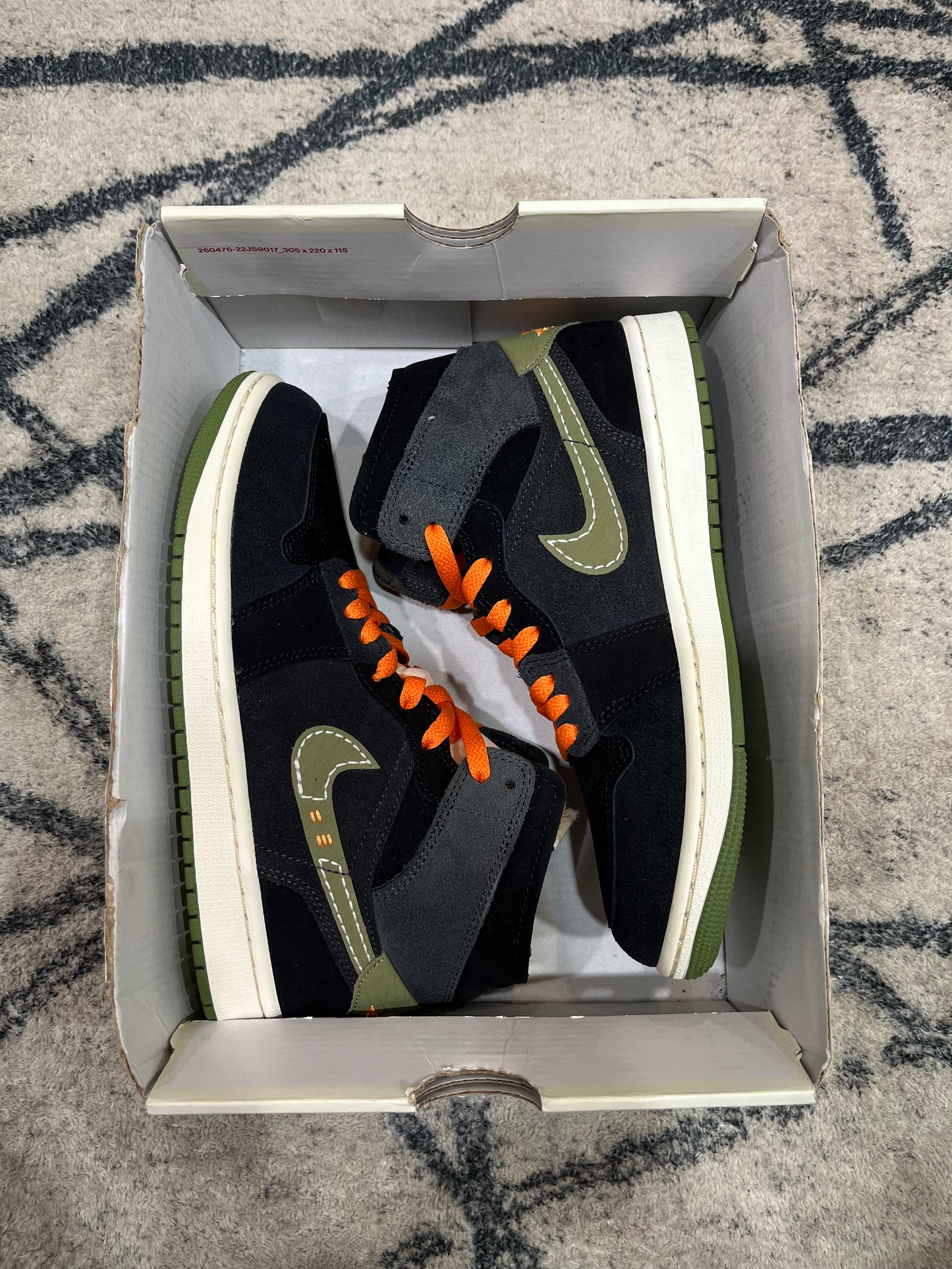 Air Jordan 1 Mid Craft Anthracite Light Olive