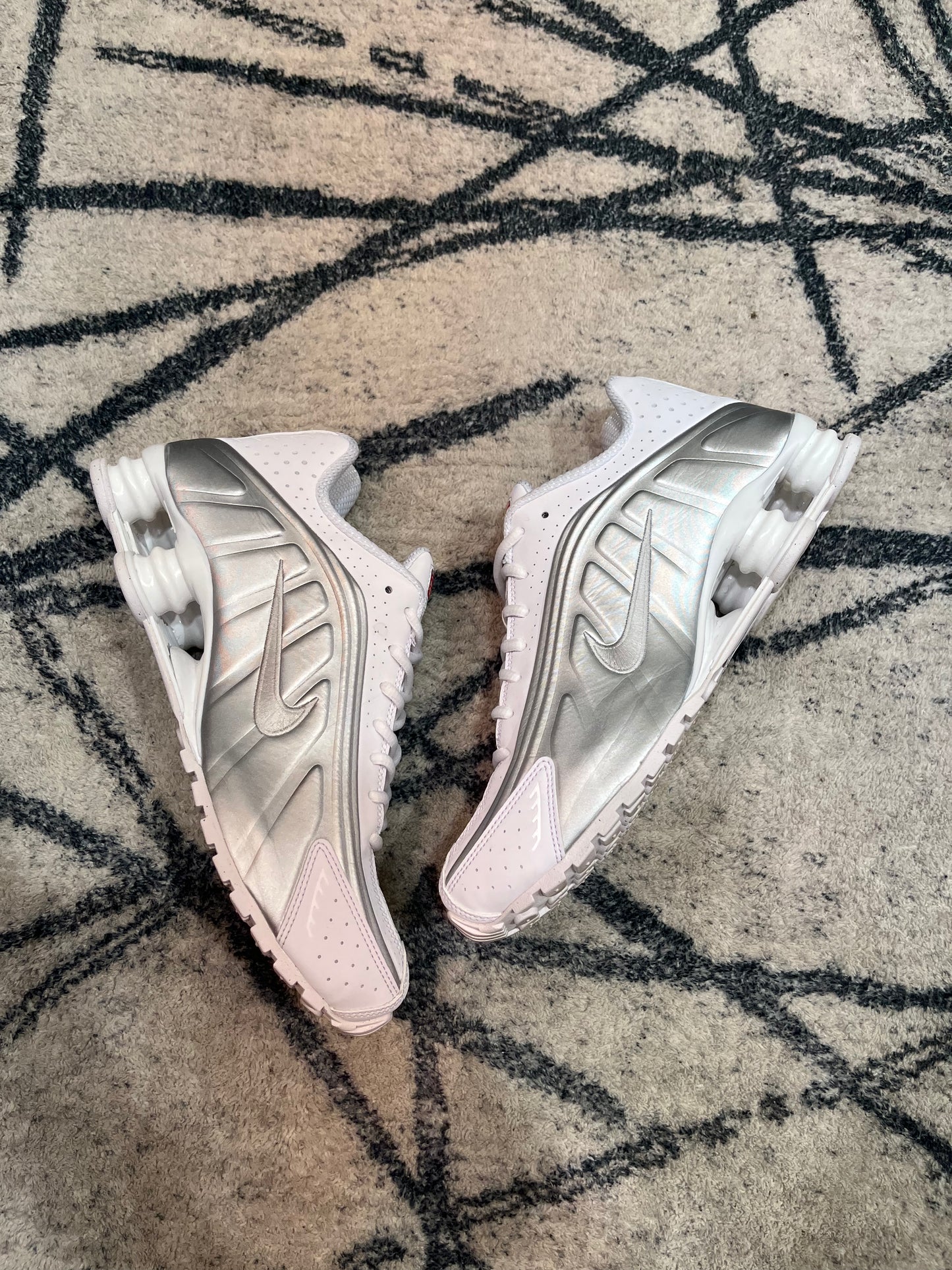 Nike Shox R4 White Metalic Silver