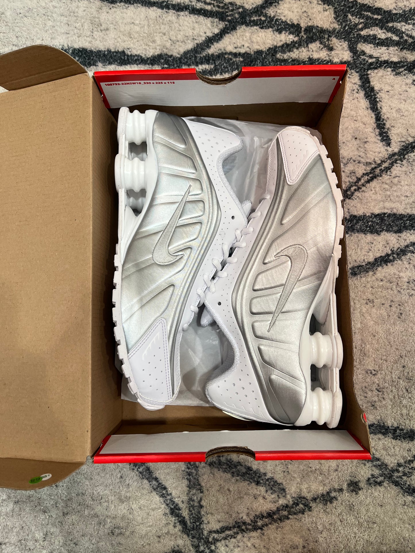Nike Shox R4 White Metalic Silver