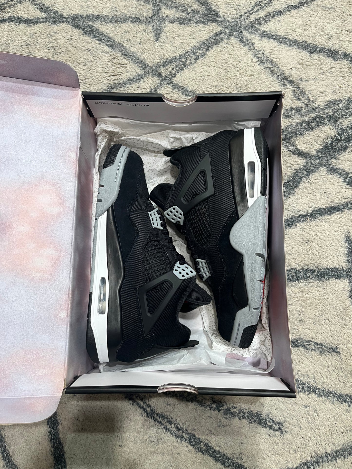 Air Jordan 4 Black Canvas