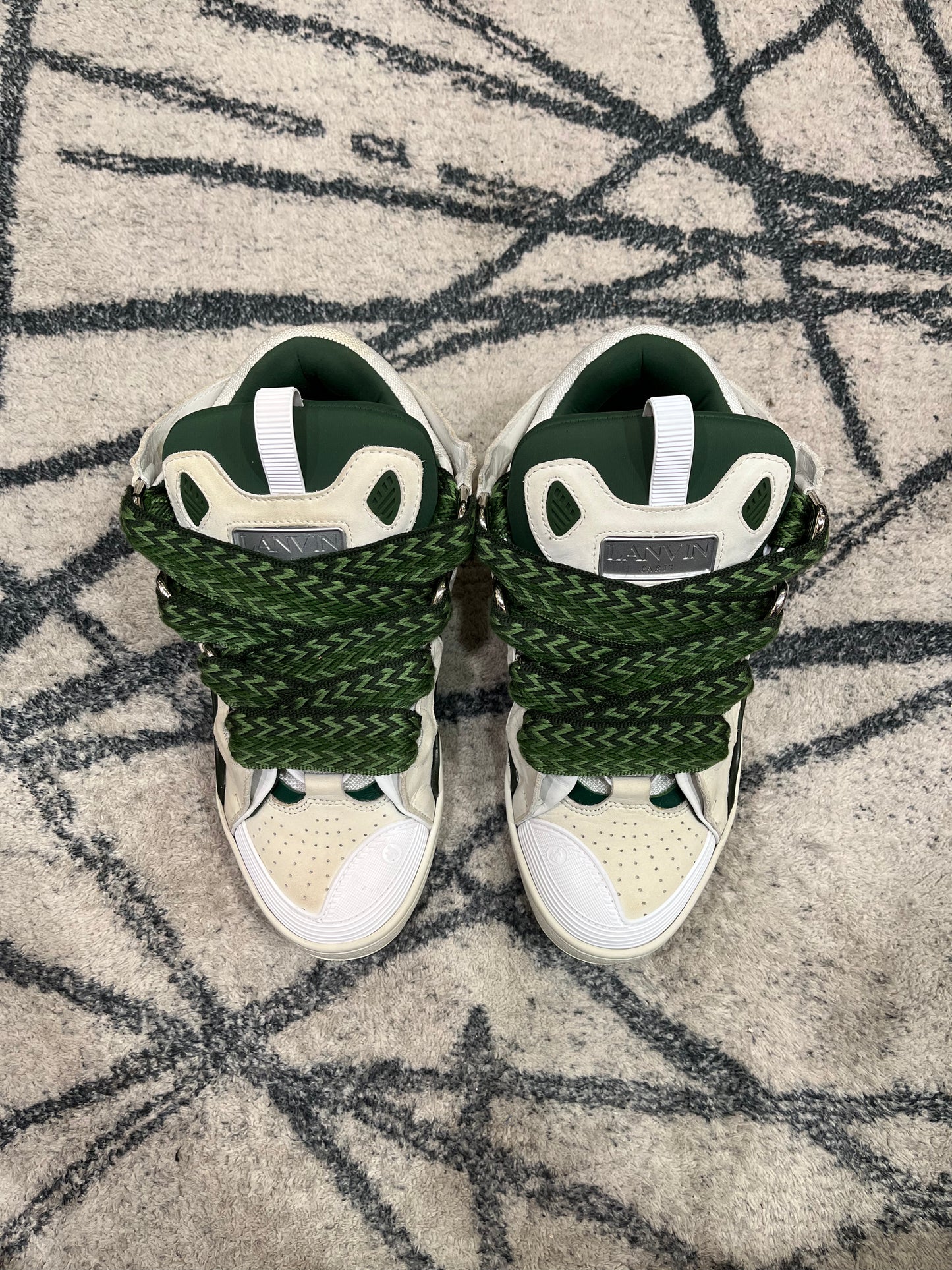 Lanvin Curb White Green