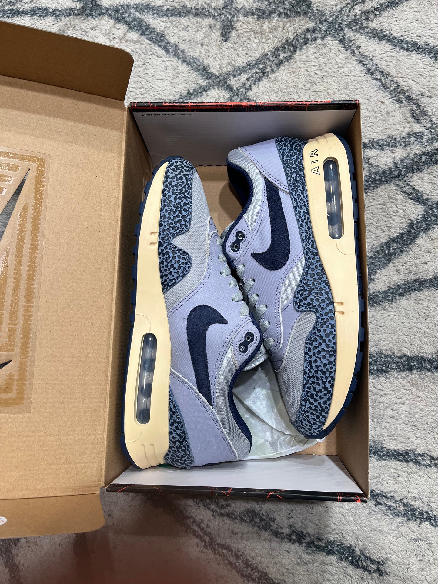 Nike Air Max 1 Big Bubble Safari Blue