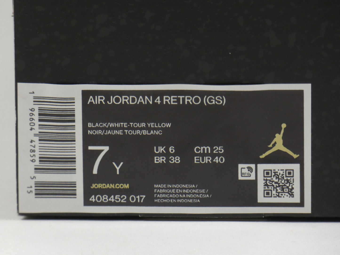 Air Jordan 4 Yellow Thunder GS