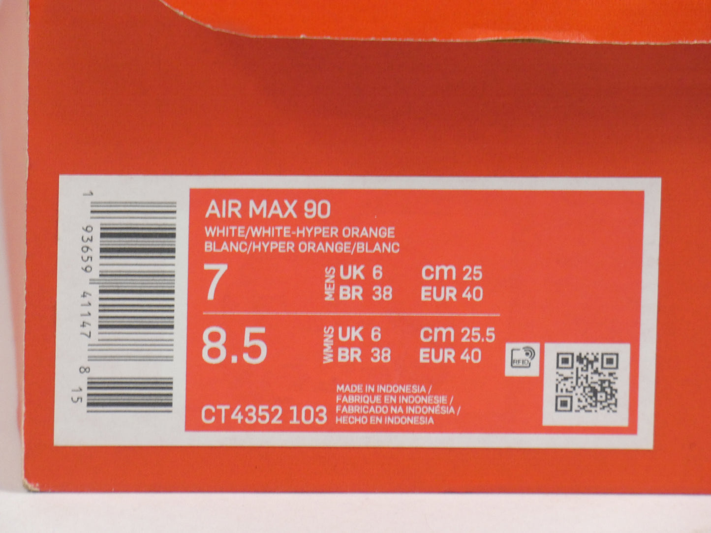 Nike Air Max 90 Hyper Orange