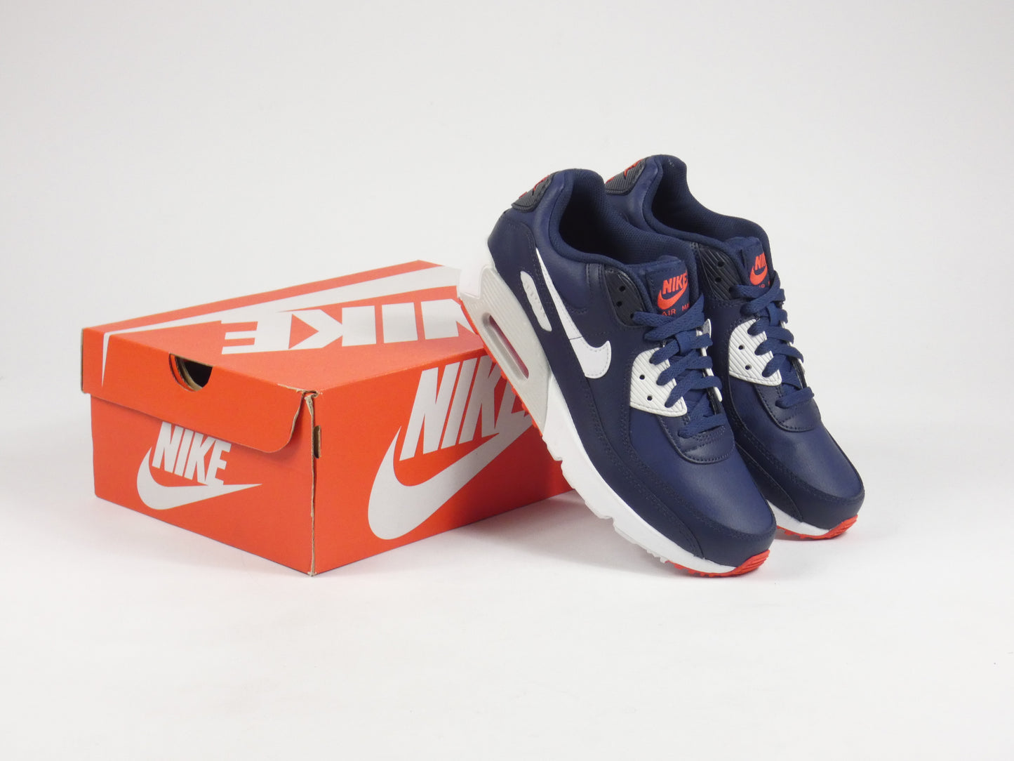 Nike Air Max 90 Leather Obsidian Track Red
