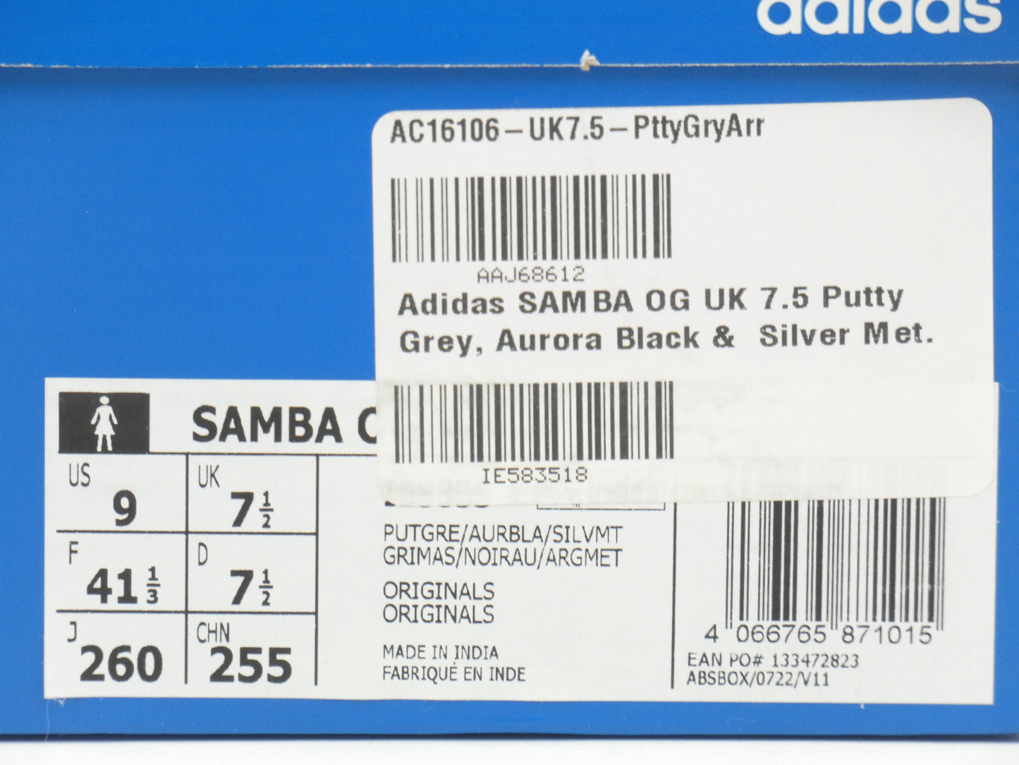 Adidas Samba Putty Grey