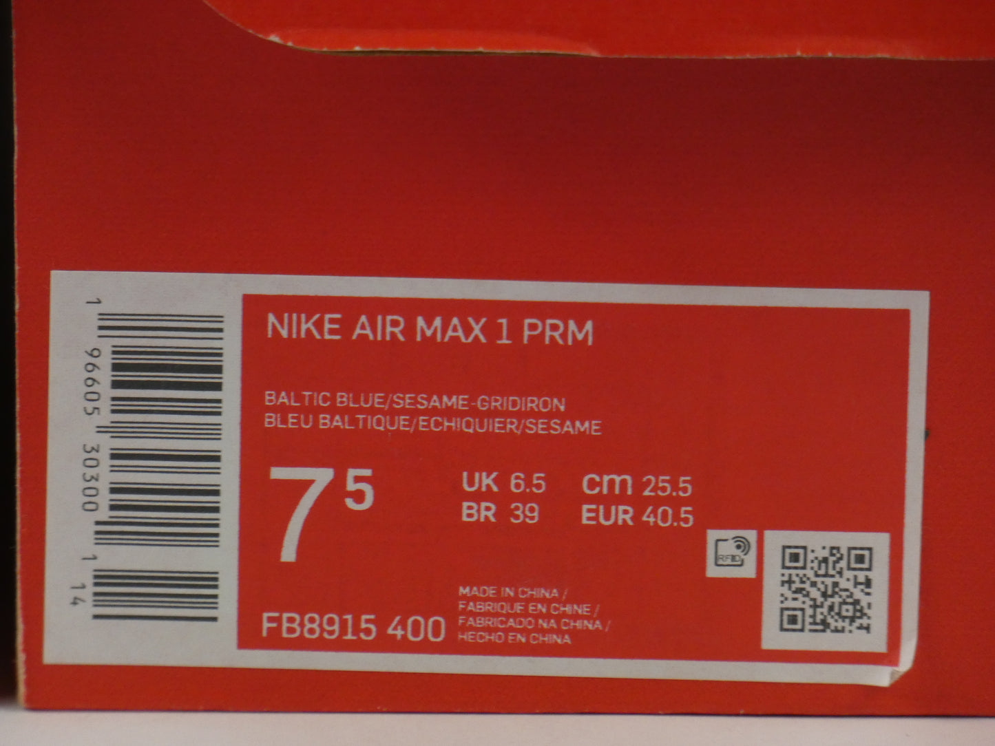 Nike Air Max 1 Corduroy Blue