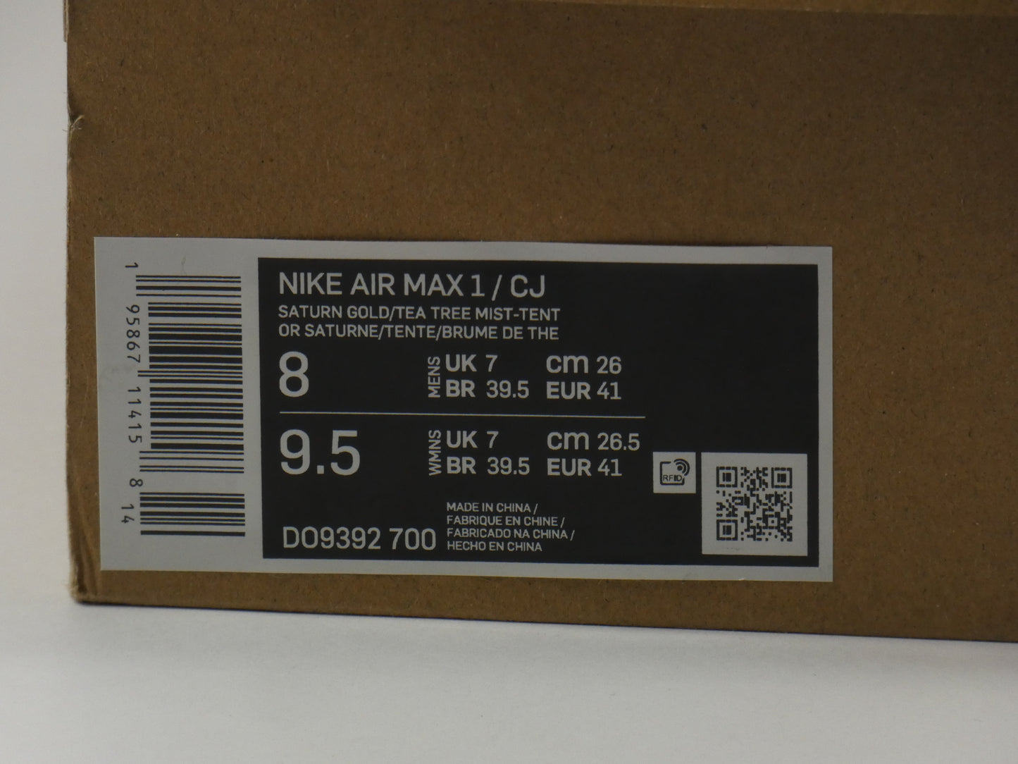 Nike Air Max 1 Travis Scott Saturn Gold