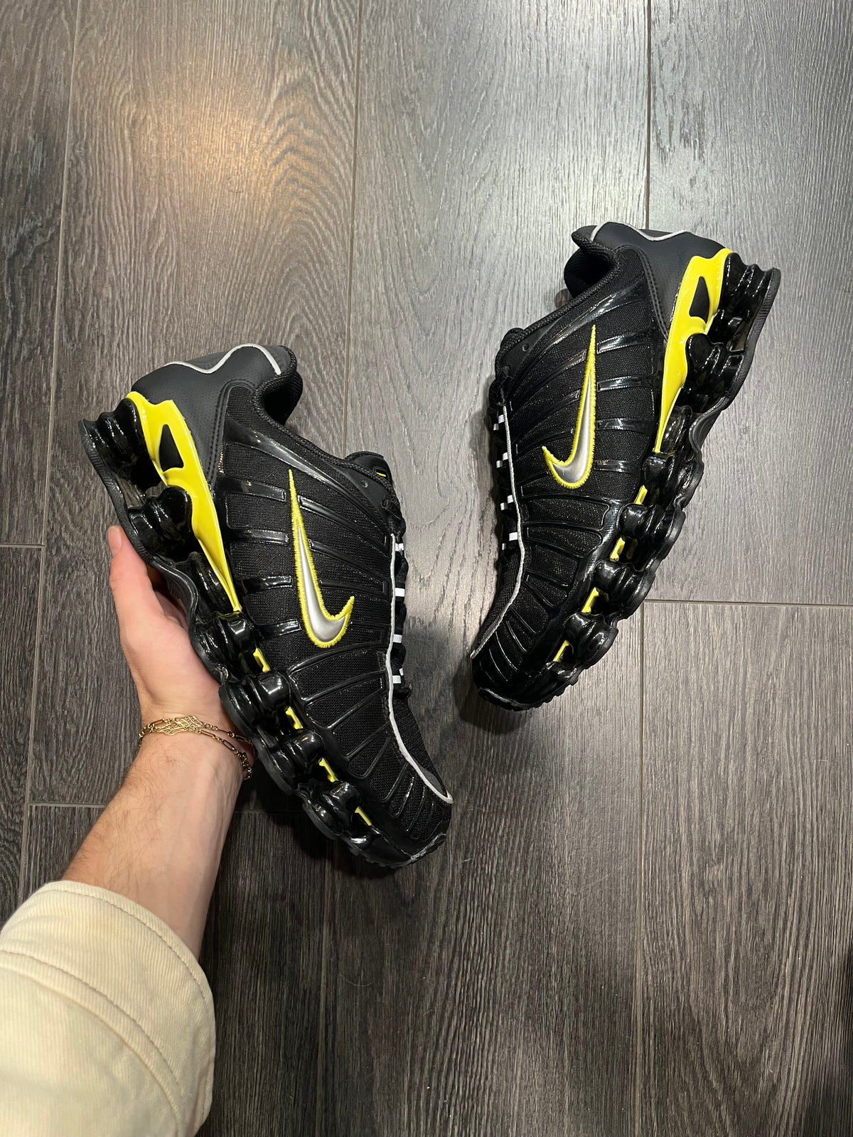 Nike Shox TL Black Silver Yellow