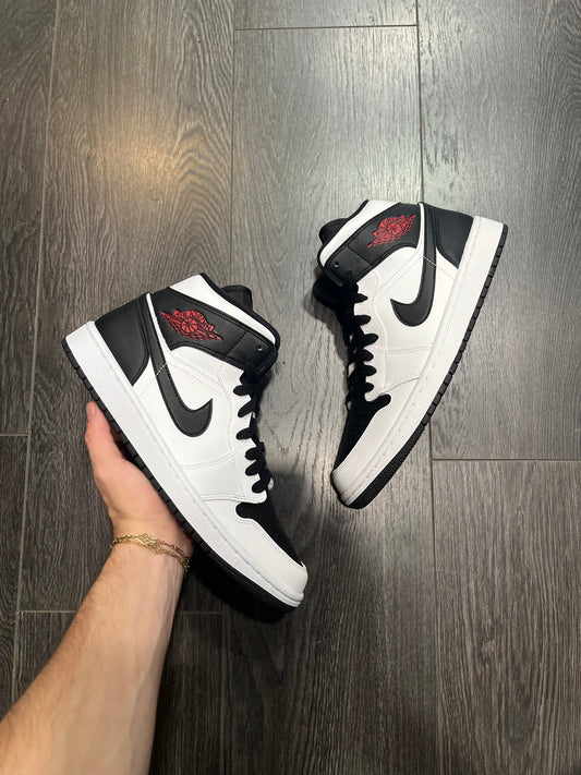 Air Jordan 1 Mid White Gym Red