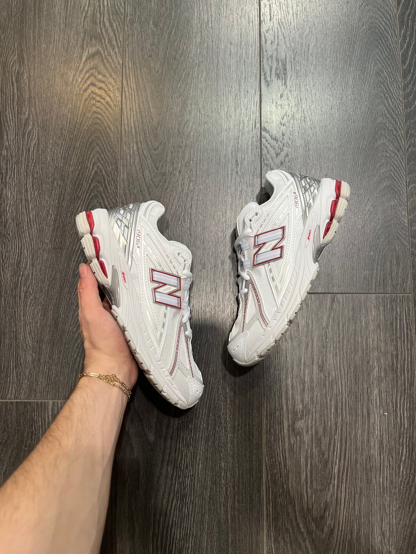 New Balance 1906 White Laser Red