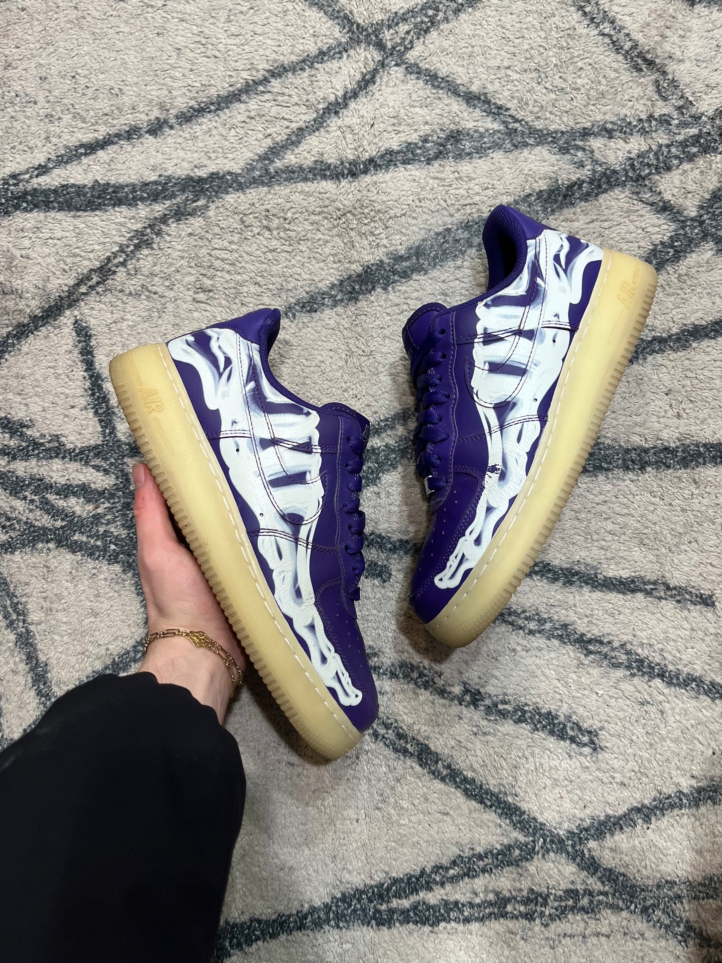 Nike Air Force 1 Skeleton Purple