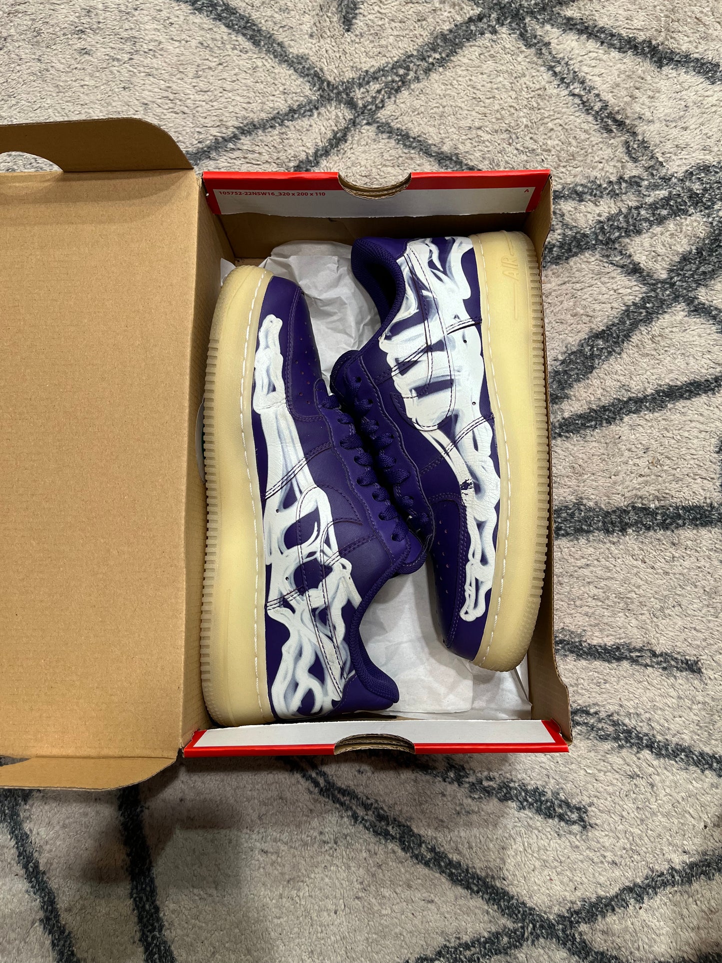 Nike Air Force 1 Skeleton Purple