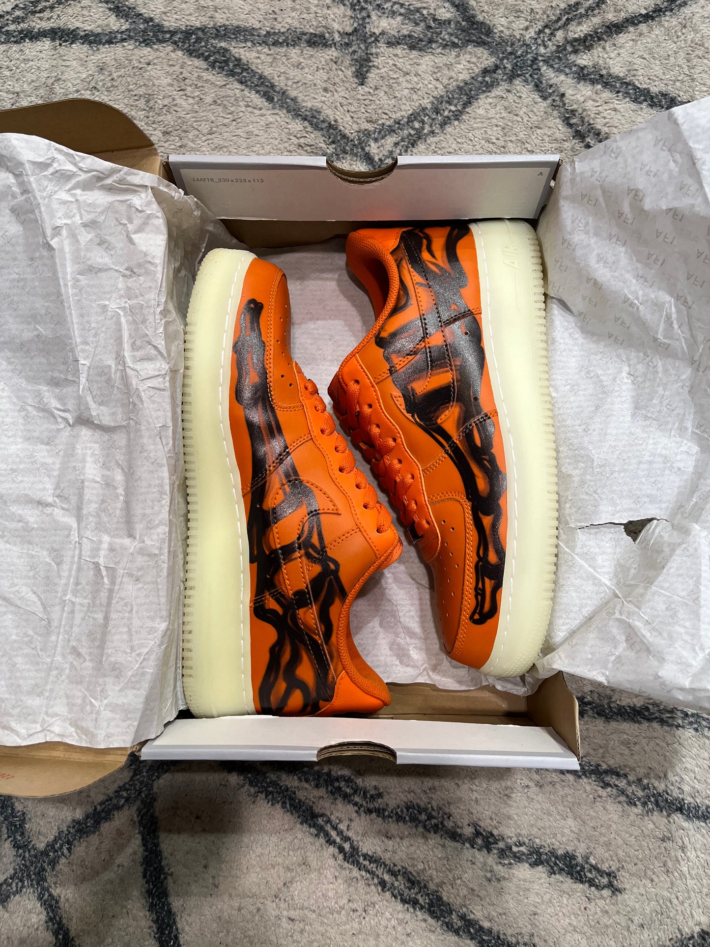 Nike Air Force 1 Skeleton Orange