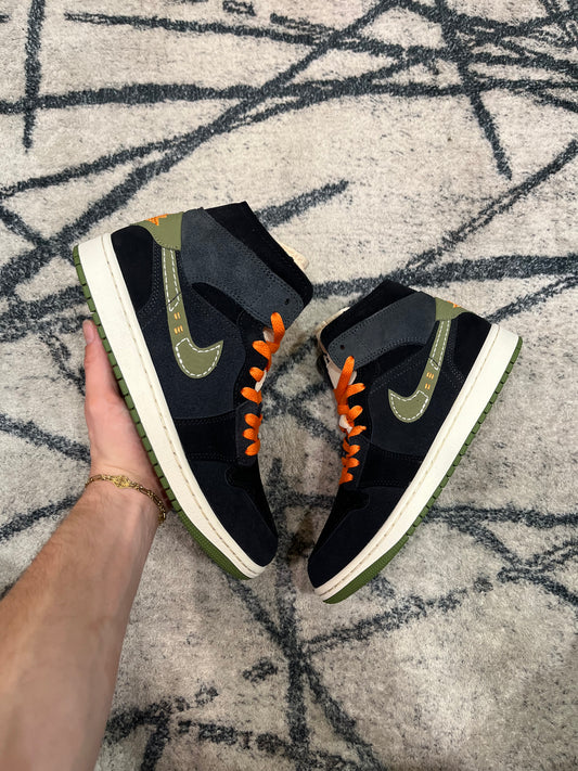 Air Jordan 1 Mid Craft Anthracite Light Olive