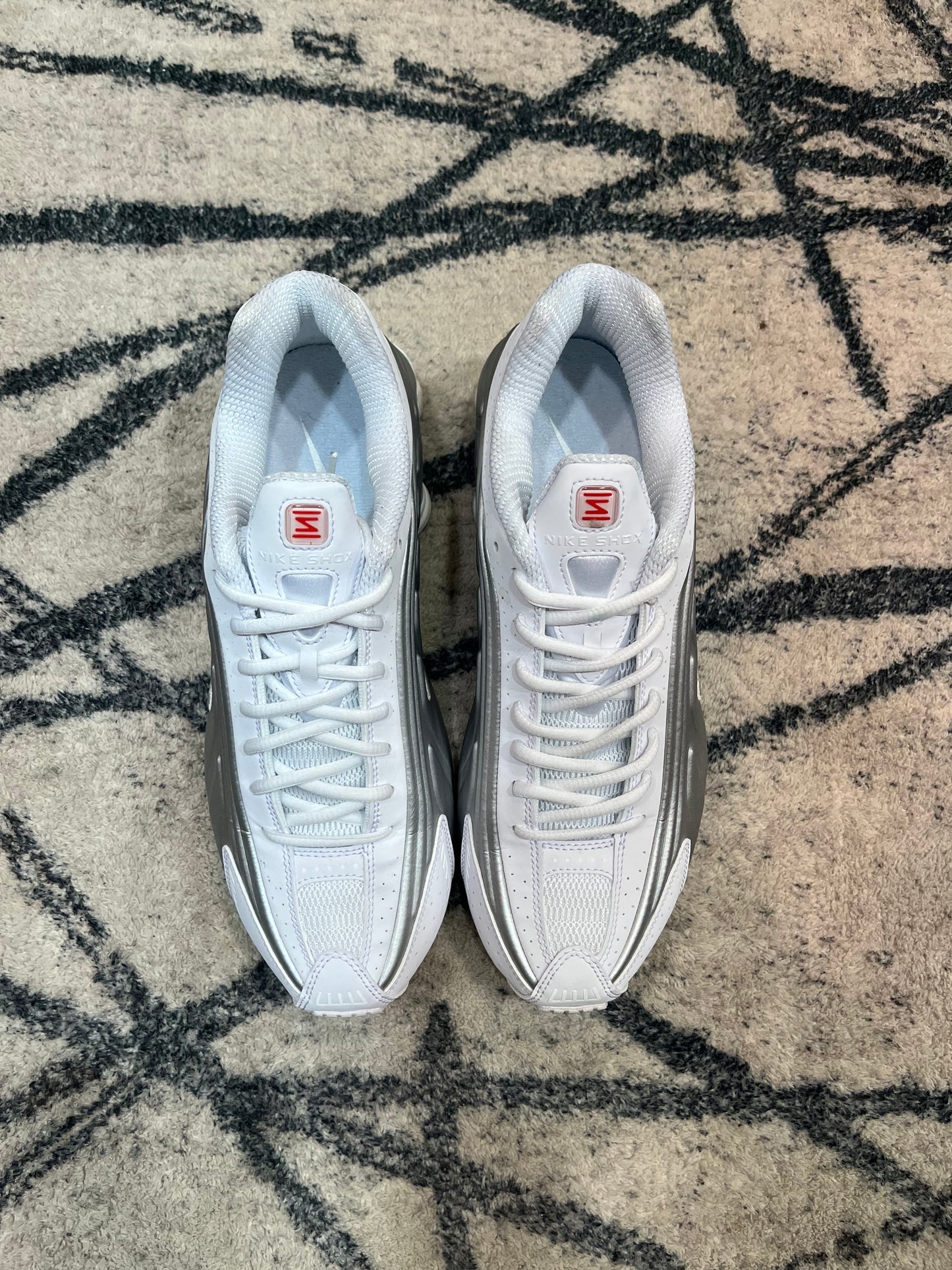 Nike Shox R4 White Metalic Silver