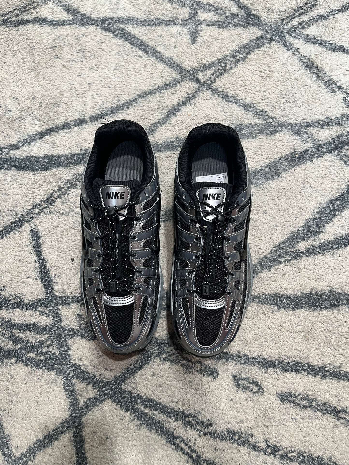 Nike P-6000 Metallic Black Silver
