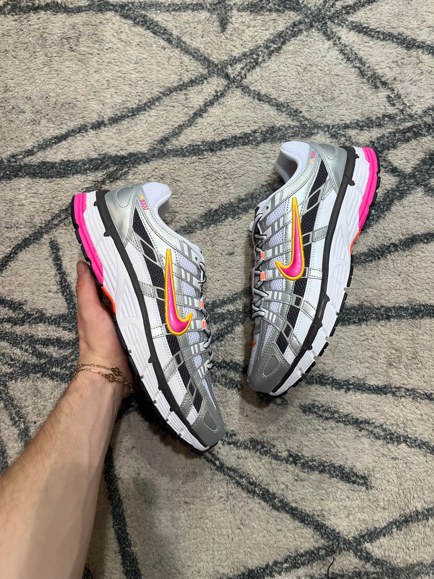Nike P-6000 White Laser Fuschia