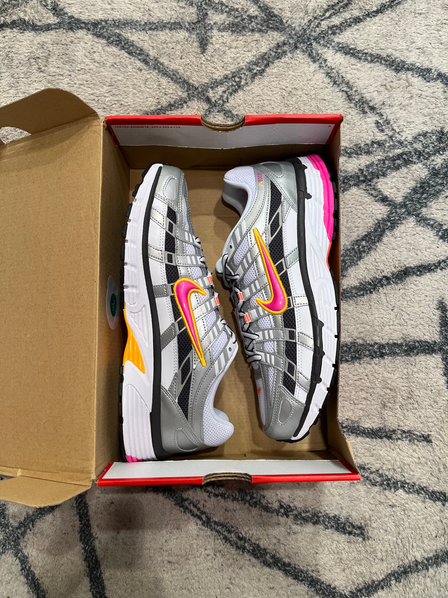 Nike P-6000 White Laser Fuschia