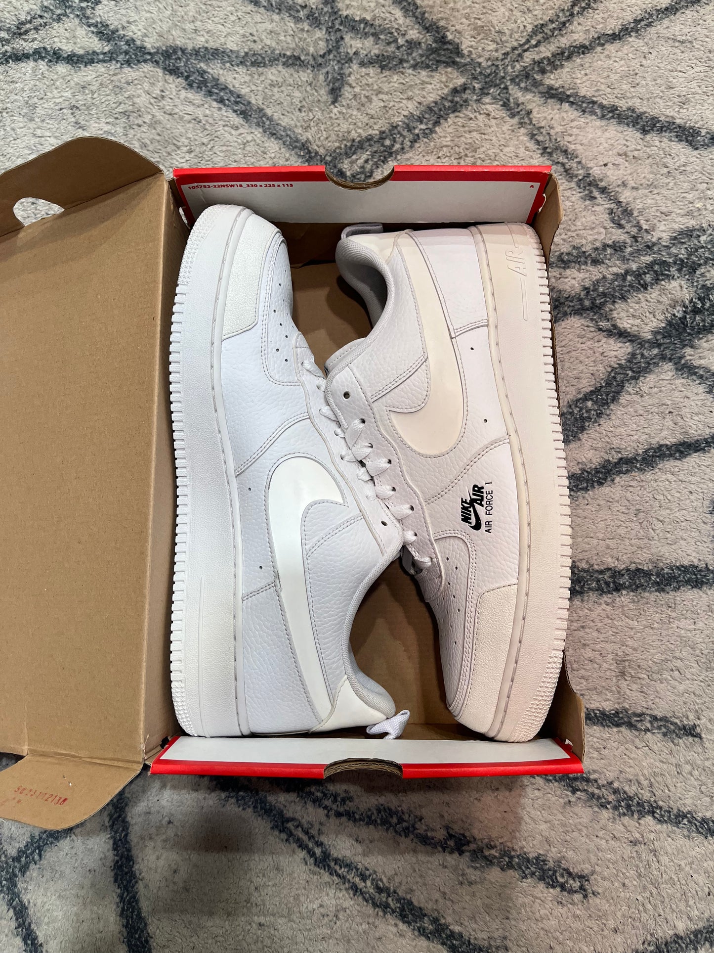 Nike Air Force 1 Cut Out White Grey