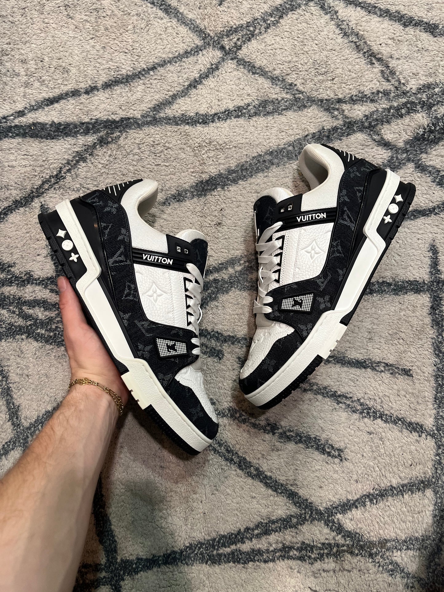 Louis Vuitton Trainer Black Denim