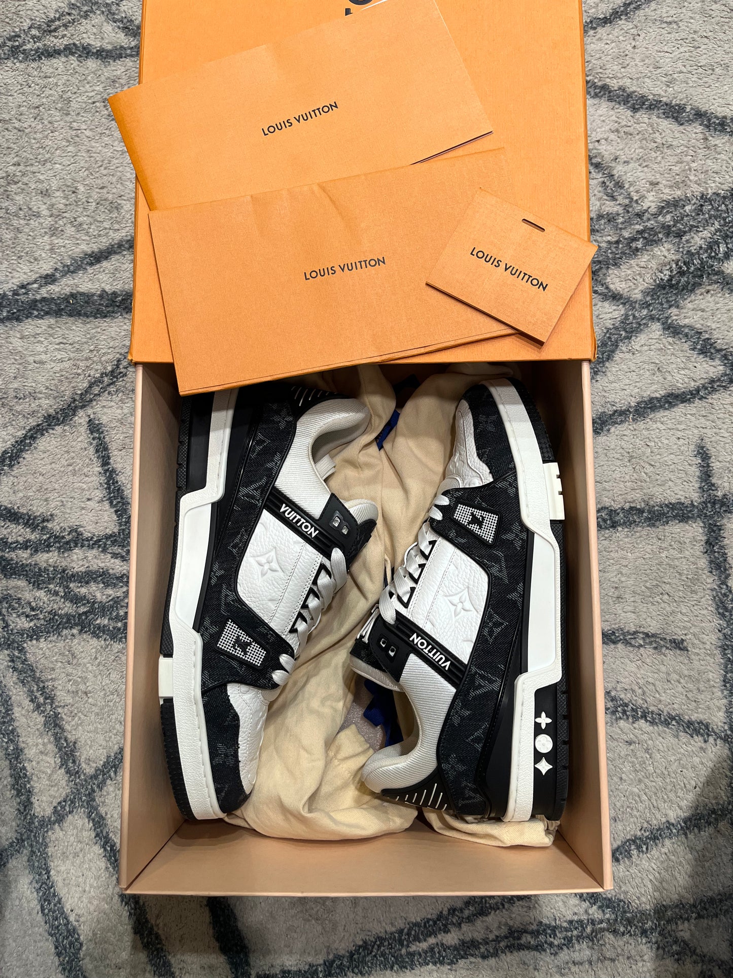 Louis Vuitton Trainer Black Denim