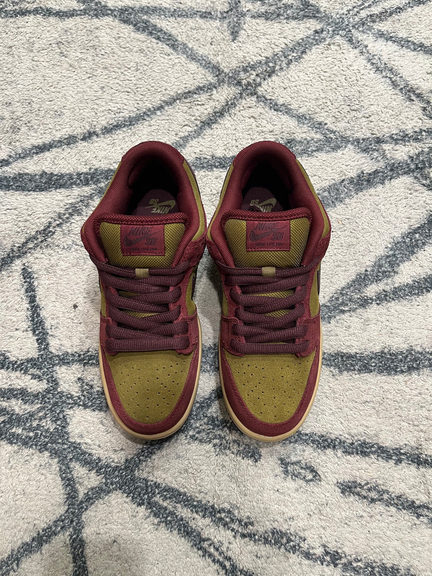 Nike Dunk SB Team Red Olive Flak