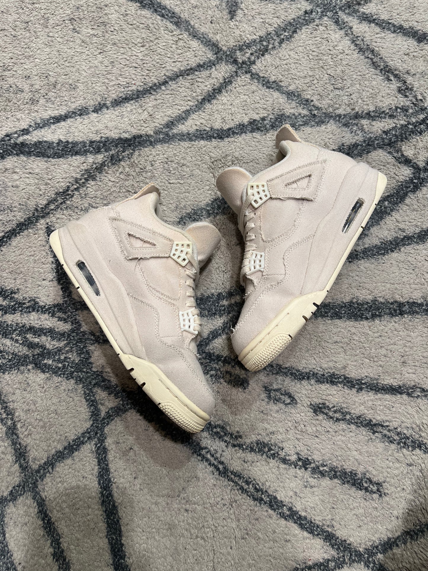 Air Jordan 4 White Canvas