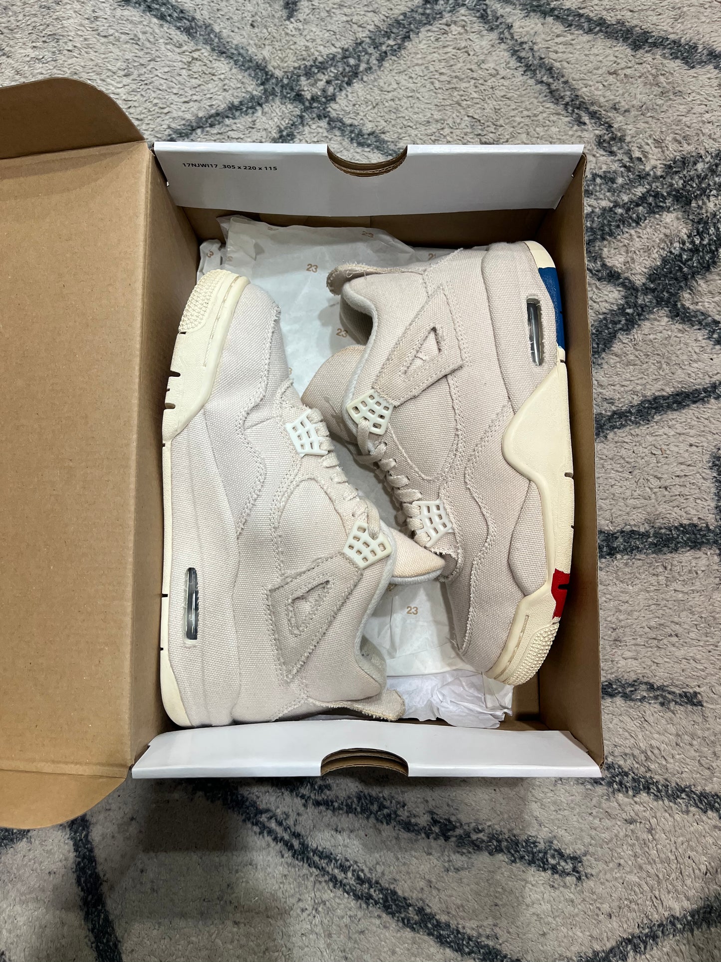 Air Jordan 4 White Canvas