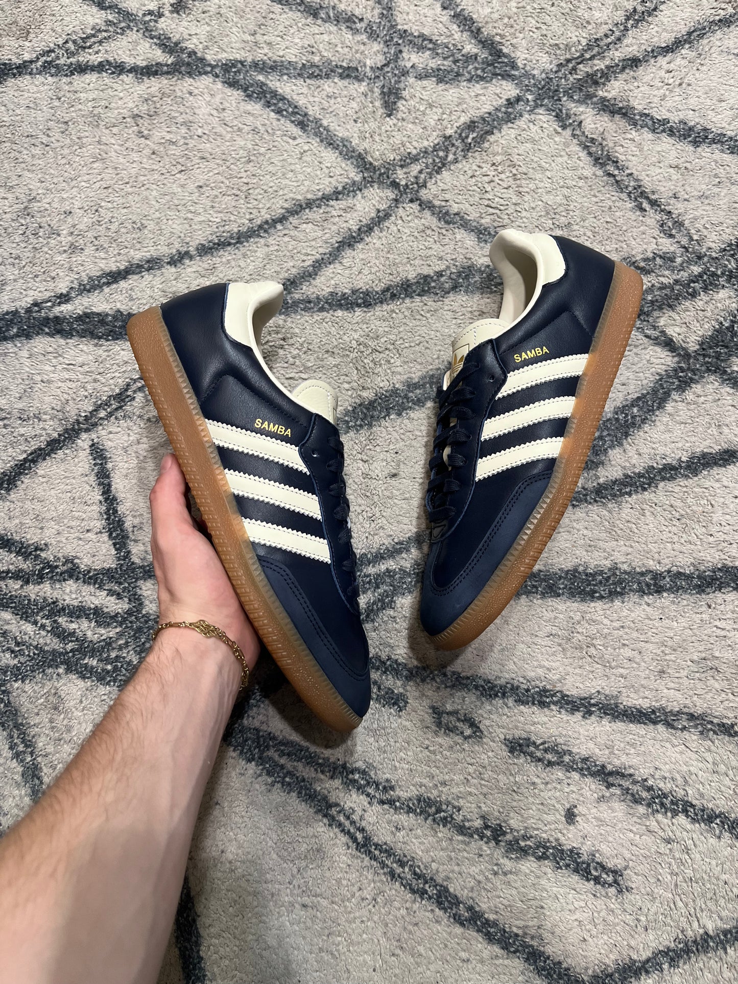 Adidas Samba Marine Blue Leather