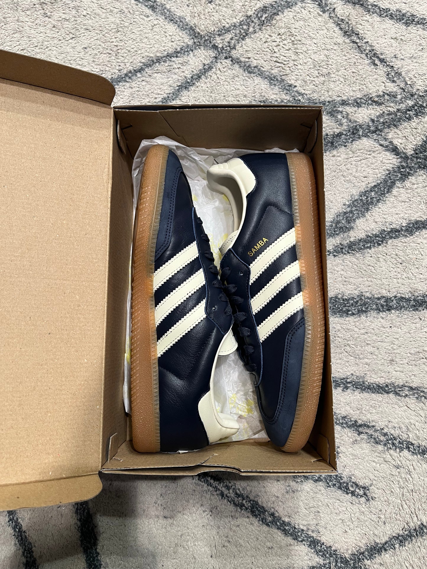 Adidas Samba Marine Blue Leather