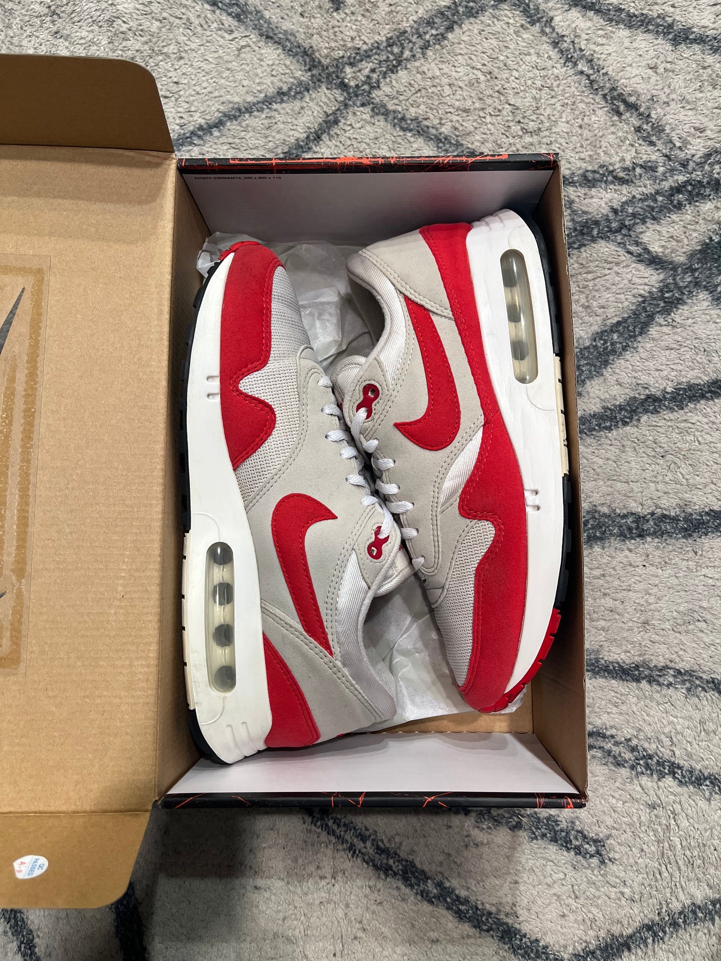 Nike Air Max 1 Big Bubble University Red