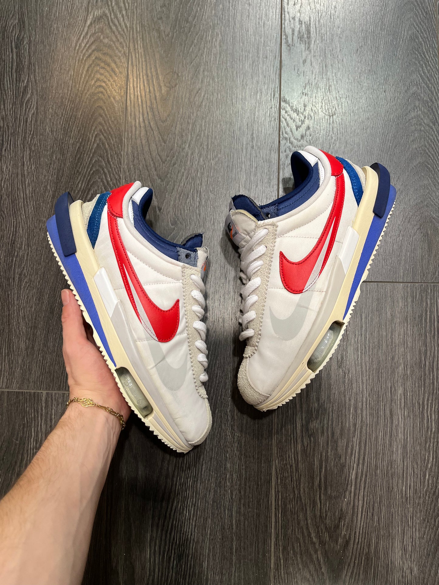 Nike Sacai Cortez White University Red