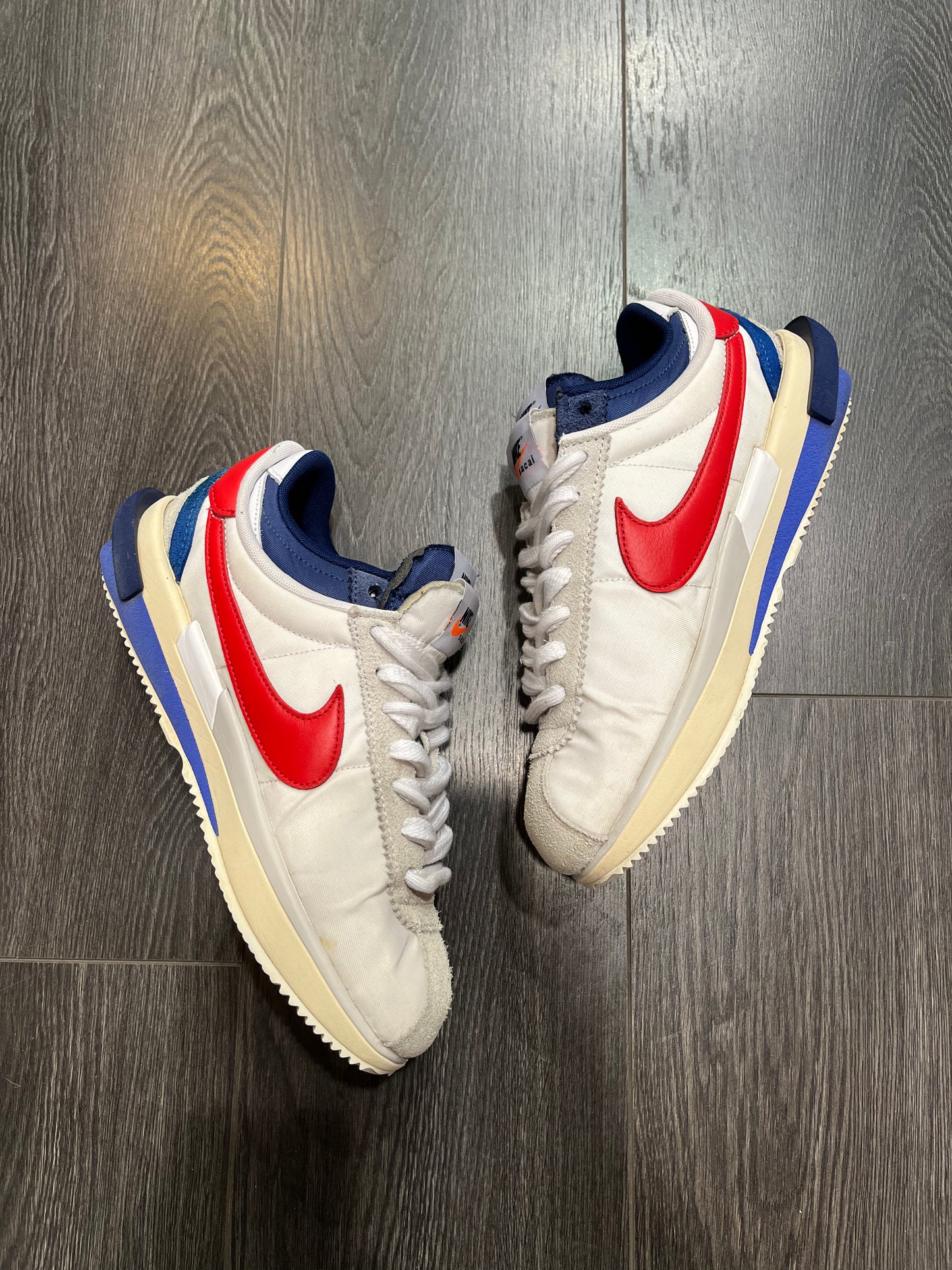 Nike Sacai Cortez White University Red