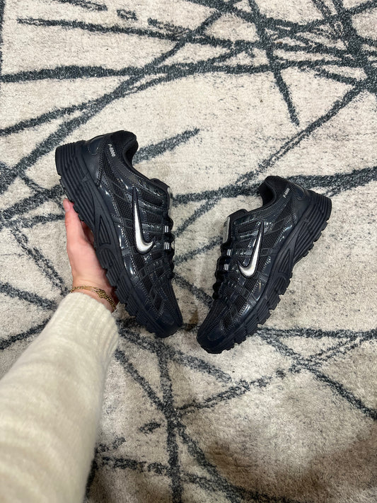 Nike P 6000 Silver Swoosh Black