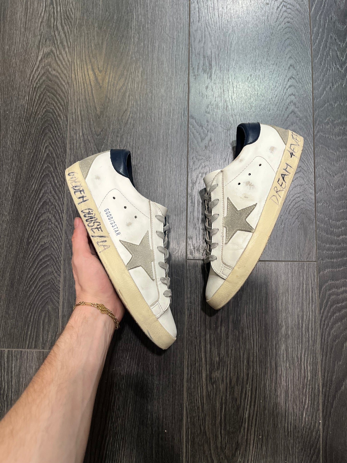 Golden Goose Superstar White Navy