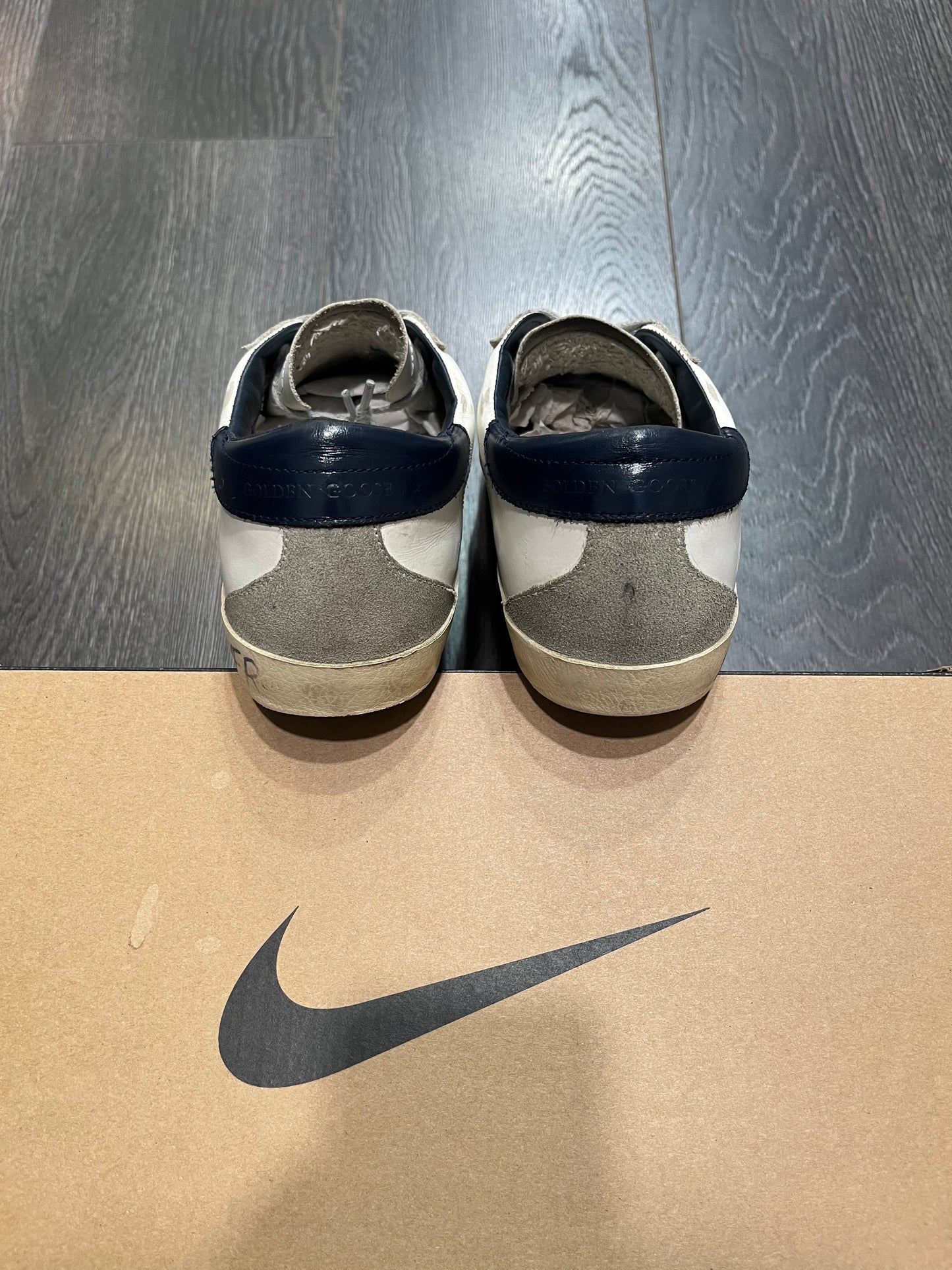 Golden Goose Superstar White Navy