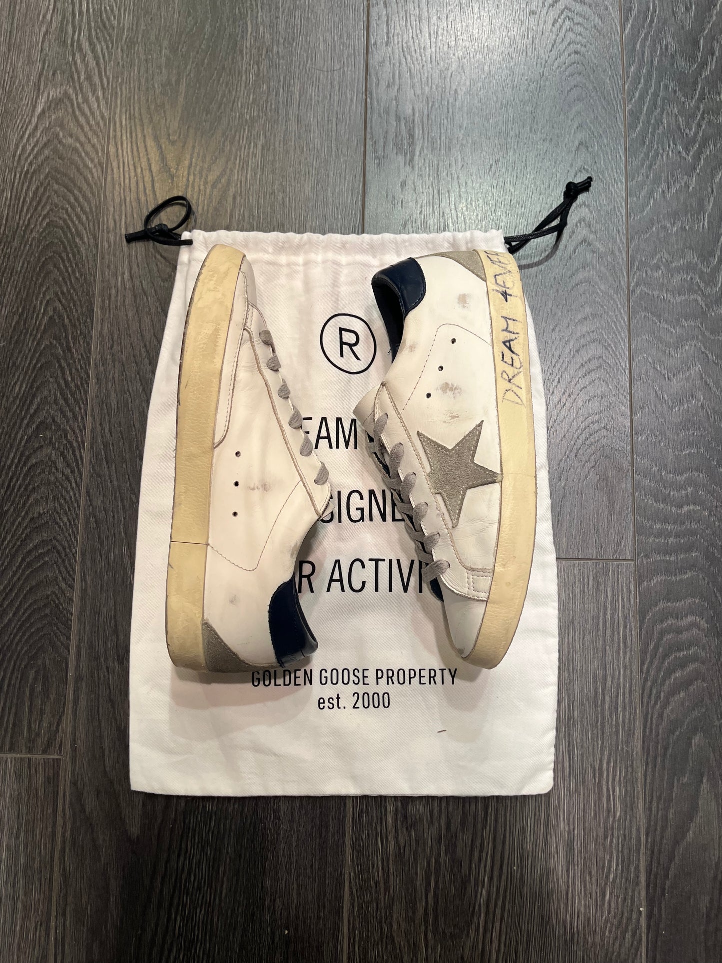 Golden Goose Superstar White Navy