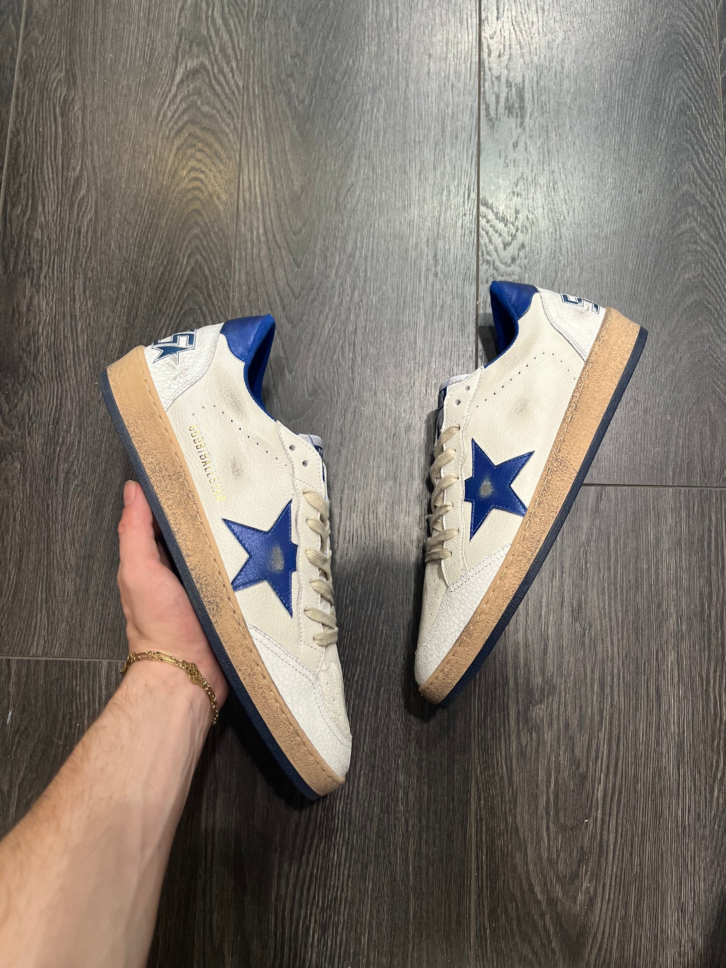 Golden Goose White Blue Star