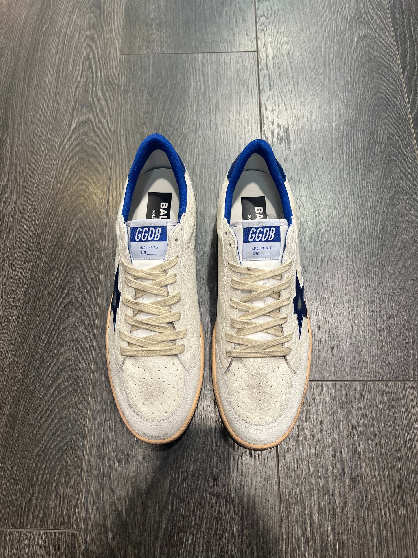Golden Goose White Blue Star