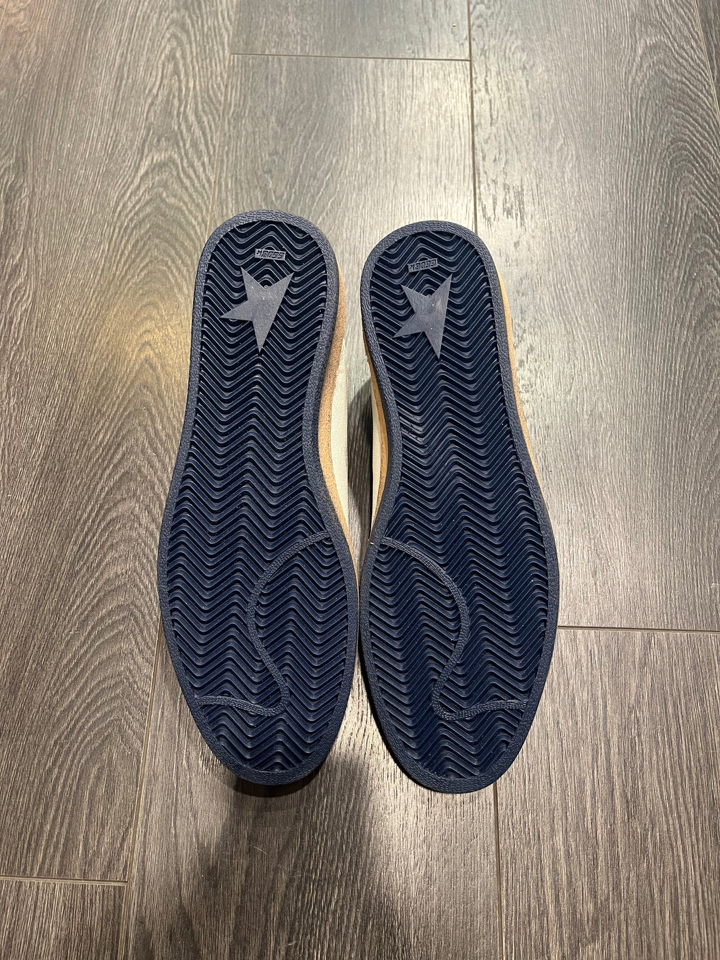Golden Goose White Blue Star