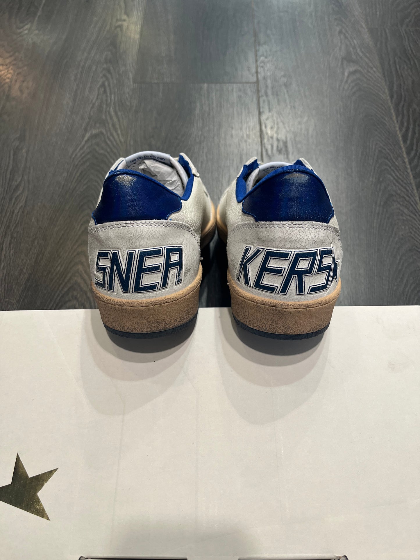 Golden Goose White Blue Star