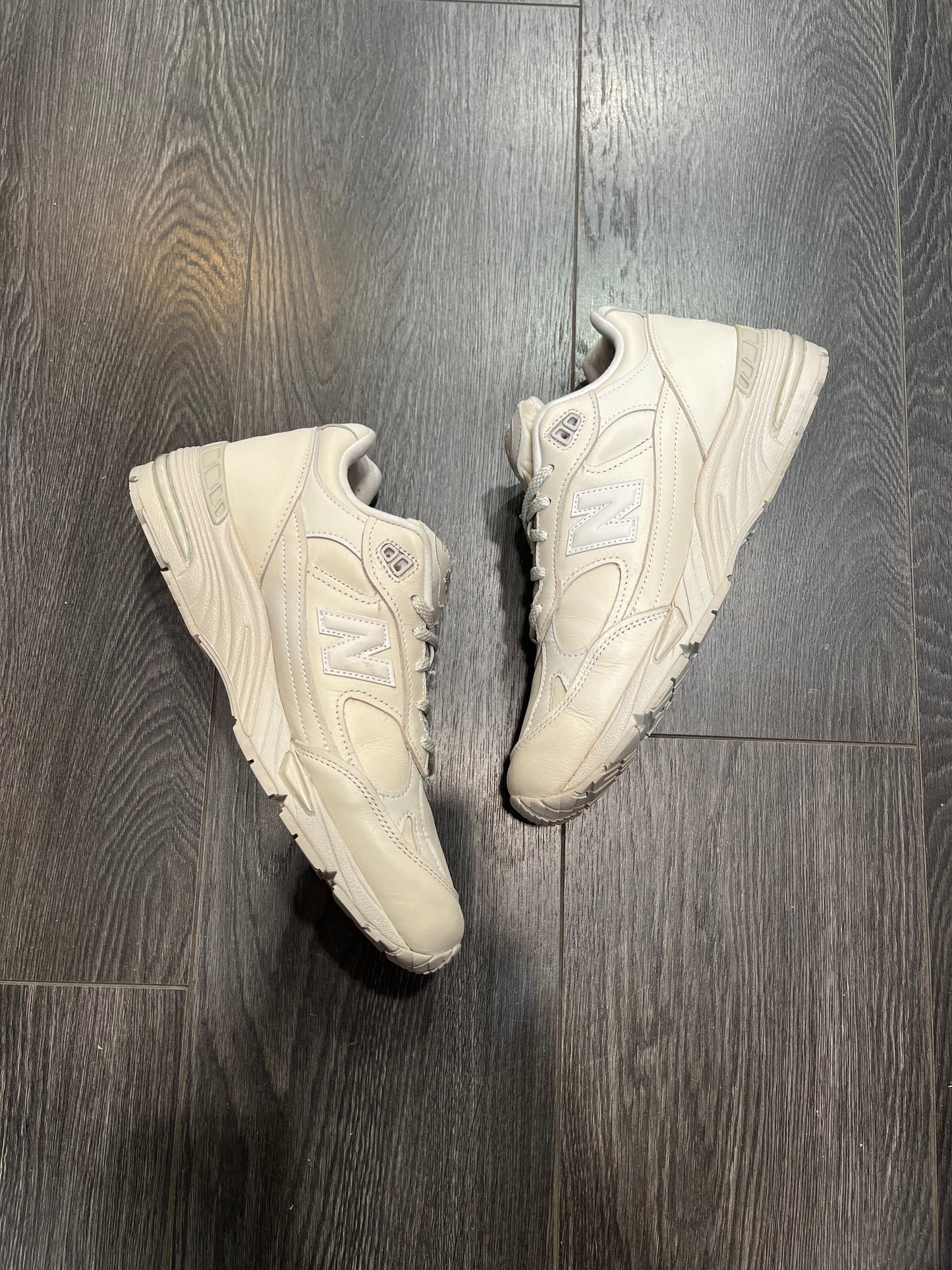 New Balance 991 Made In UK Cream Leather