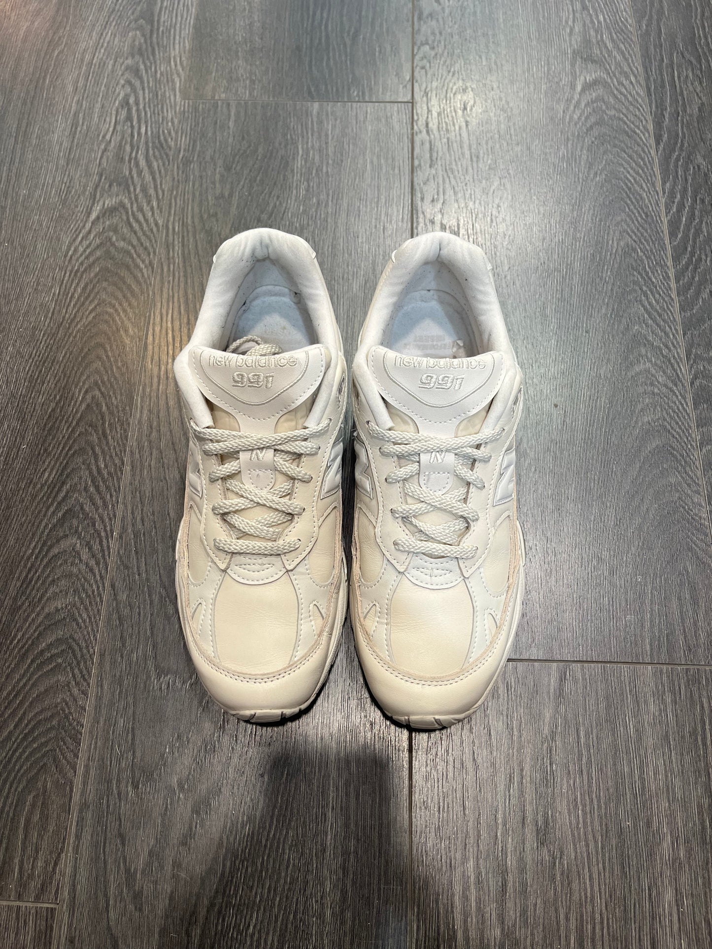 New Balance 991 Made In UK Cream Leather