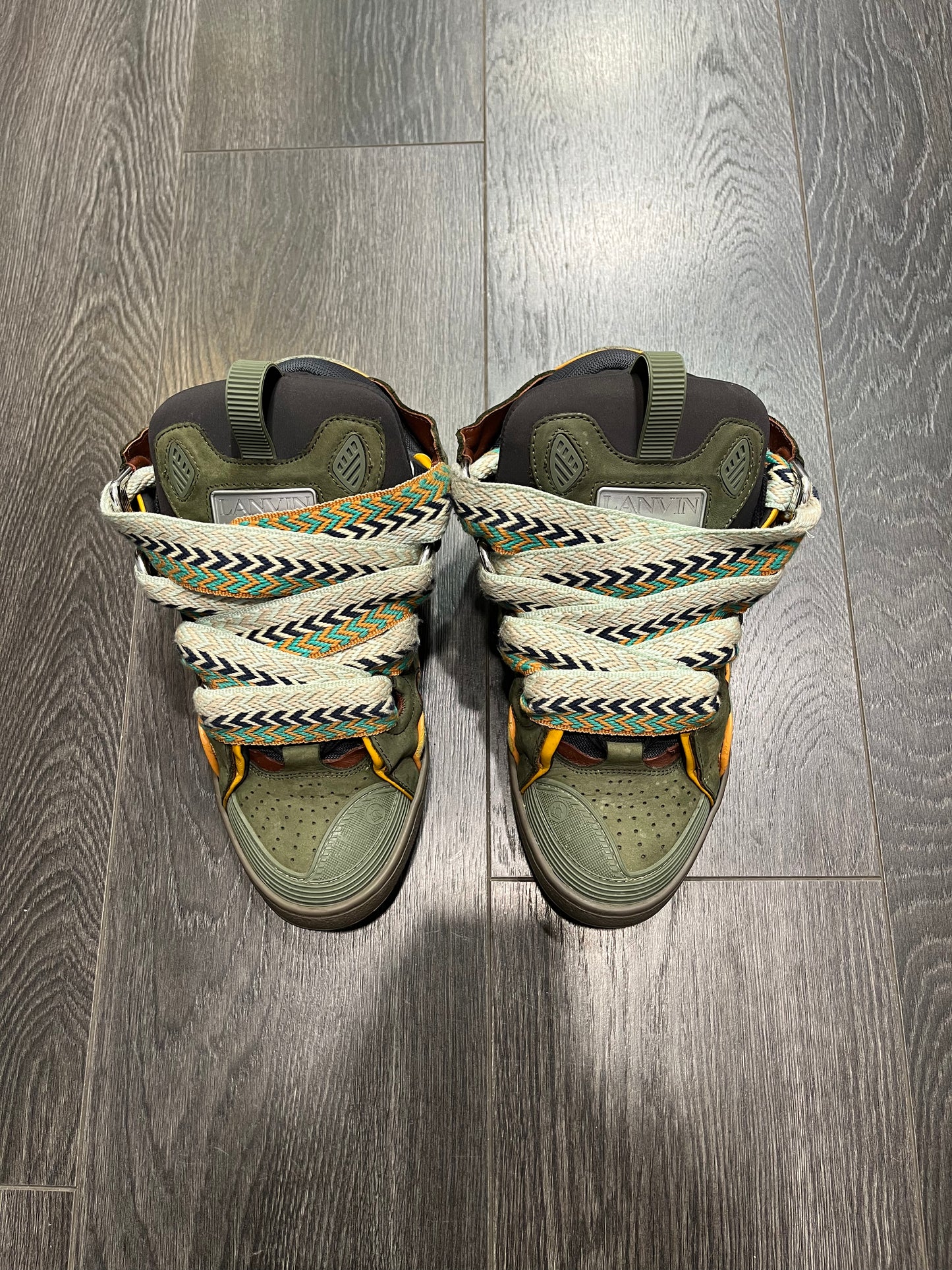 Lanvin Curb Olive And Tan