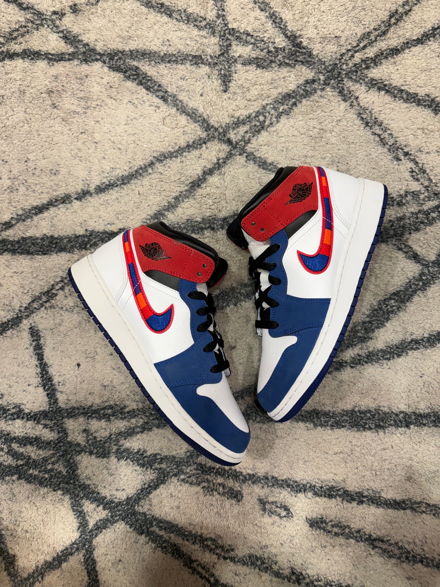 Air Jordan 1 Mid Multicolor Swoosh